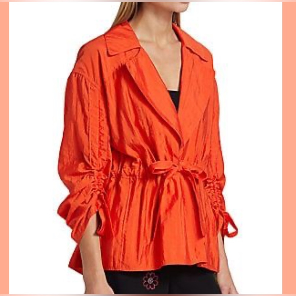 Cinq a Sept | Crinkle Jacket Orange Lightweight